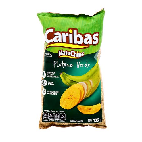 Fritura Natuchips Caribas Plátano Verde 135 Gr