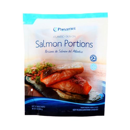 Salmon Panamei Con Piel En Porciones 16 Oz