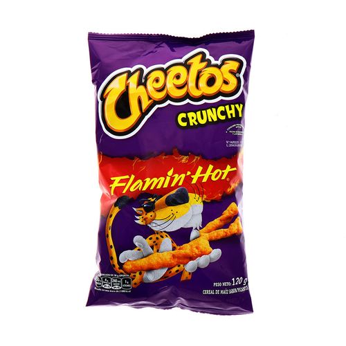 Fritura Cheetos Crunchy Flamín Hot 120 Gr