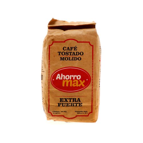 Café Tostado Ahorro Max Molido Extra Fuerte 225 Gr