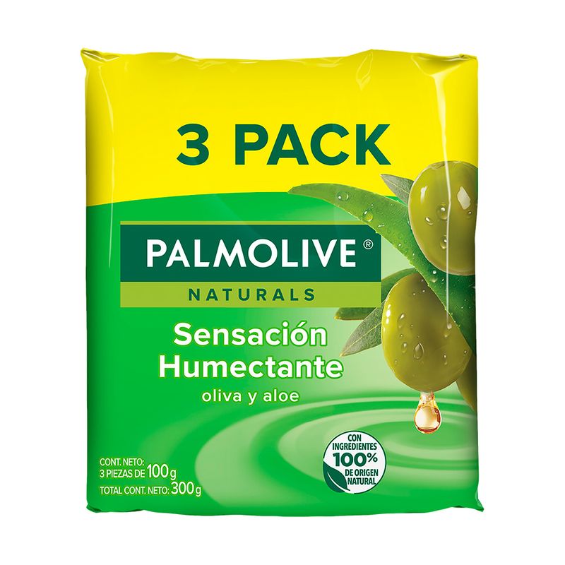 creativo Señal Conquistar Jabón de Tocador Palmolive Naturals Sensación Humectante Oliva y Aloe 100 g  3 Pack