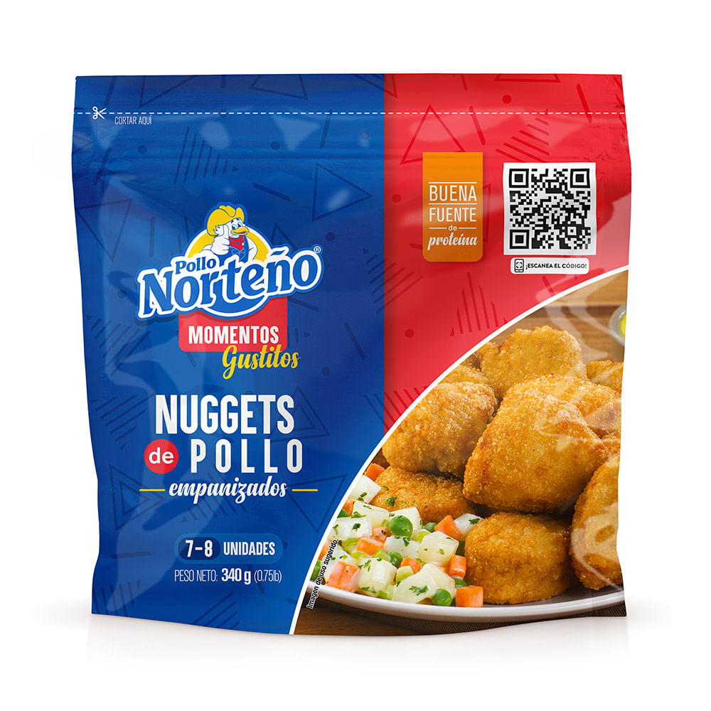 Nuggets de pollo norteño empanizados 340 gr