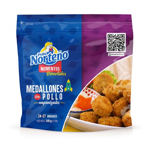 Medallones De Pollo Norteño Empanizados 340 Gr