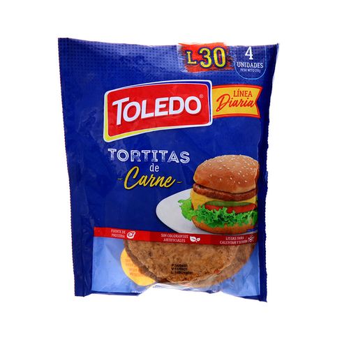 Tortitas De Carne Toledo 4Un/215Gr