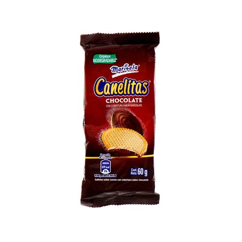 Galleta Marisela Canelitas Cobertura Chocolate 60 Gr