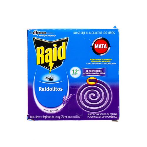 Raidolito Raid Anti Mosquito Lavanda 12 Un