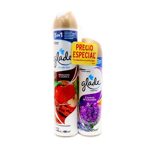Desodorante Ambiental Glade Manzana Canela400+Lavanda 275Ml