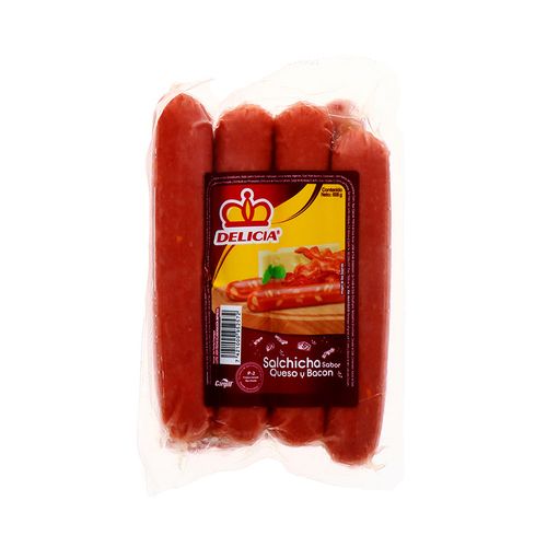 Salchicha Delicia Queso & Bacon 608Gr