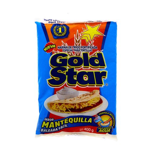 Harina De Trigo Gold Star Sabor Mantequilla 400 Gr