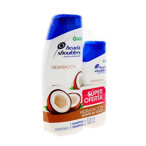 Pack Shampoo Head&Shoulders Hidratacion Aceite De Coco 2 Un