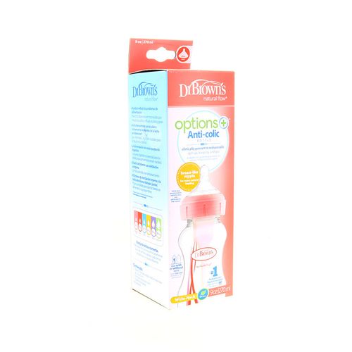 Biberon Dr Browns Options+ Anti Colic Colico Rosado 270Ml