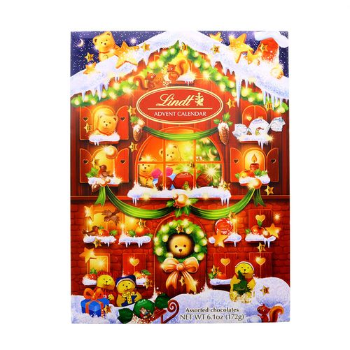 Chocolate Lindt Holiday Bear Advent Calendar 6.1 Oz