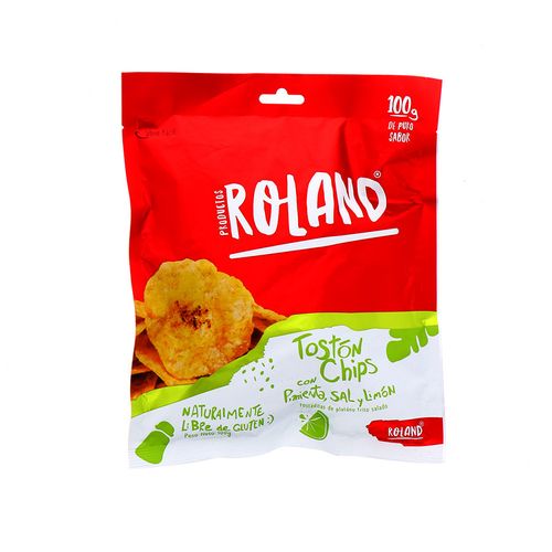 Tostón Chips Roland Con Pimienta Sal & Limón 100 Gr