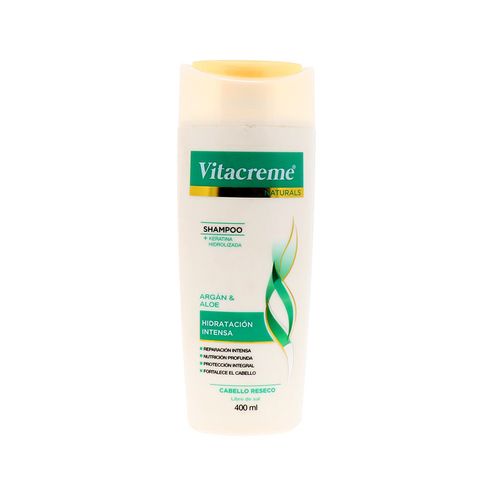 Shampoo Vitacreme Hidratación Intensa Argan Y Aloe 400 Ml