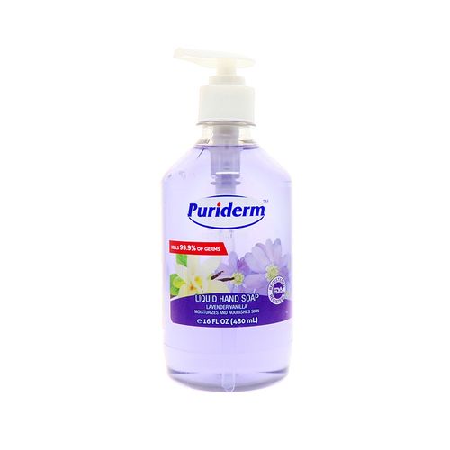 Jabón Liquido Puriderm Para Mano Antibacterial 480 Ml