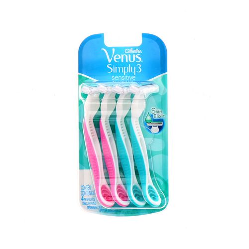 Maquina Para Afeitar Gillete Venus Simply3 Skin Elinxir 4 Un