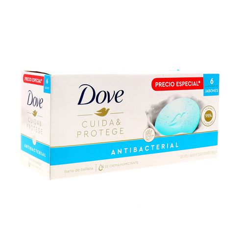 Jabón Tocador Dove Cuida&Protege Antibacterial 90Gr Pack 6Un