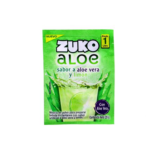 Mezcla En Polvo Zuko Aloe Vera Y Limón 20 Gr