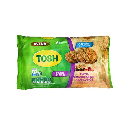 Galleta Tosh Avena Granola Con Arándanos 156 Gr