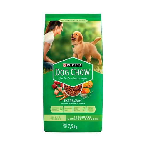 Comida Para Perro Dog Chow Cachorro Raza Mediana Grande 7.5 Kg