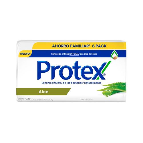Jabón Tocador Protex Antibacter Aloe 23.28Oz Pack 6 Un