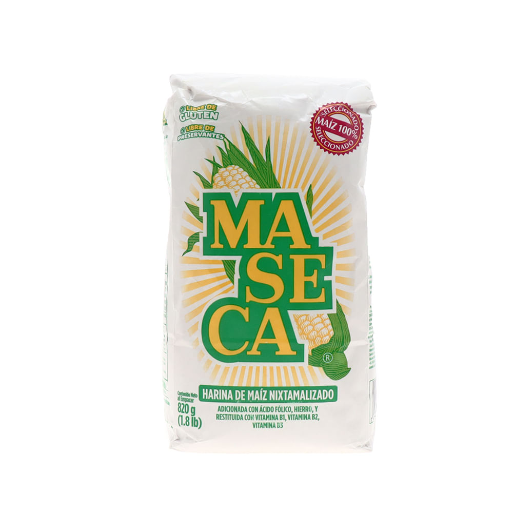 Harina de Maíz Maseca Nixtamalizado 820 Gr