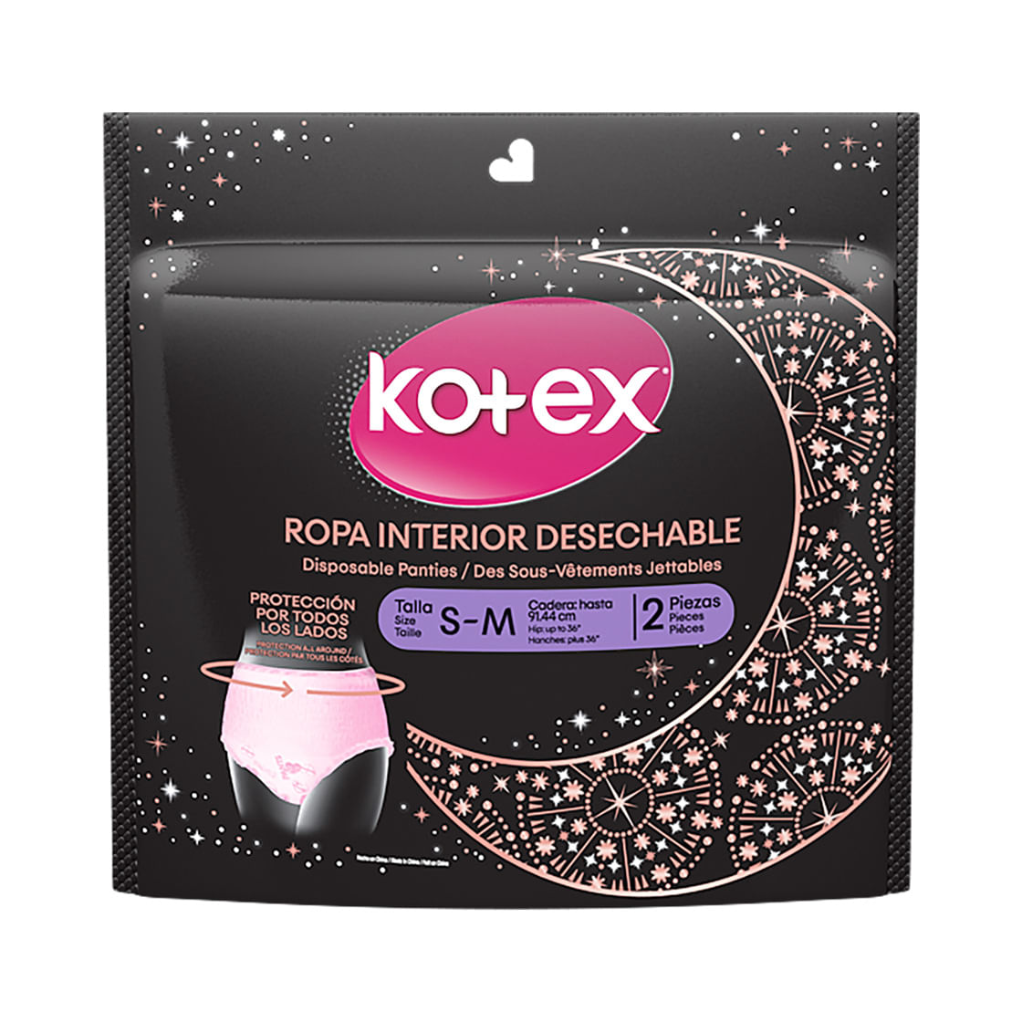 Ropa Interior Kotex Panties S-M 2 Un