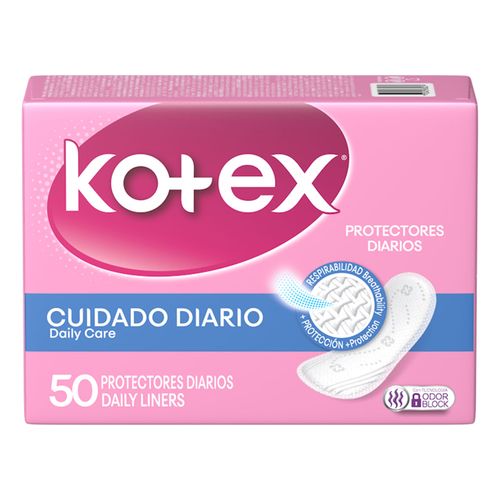 Protectores Kotex Cuidado Diario, 50 Uds