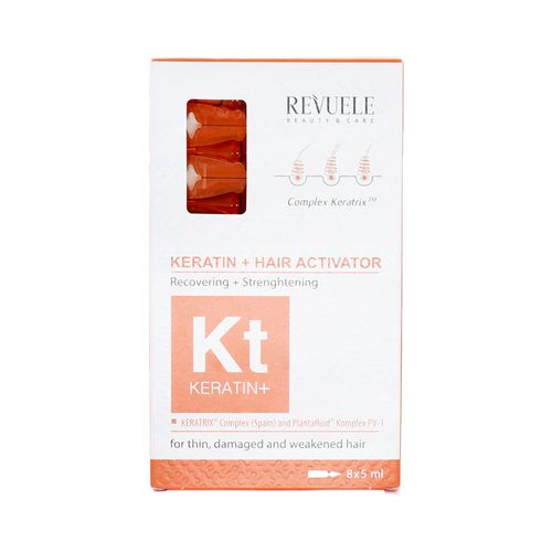 Ampollas Revuele Keratin + Hair Activator 8X5 Ml