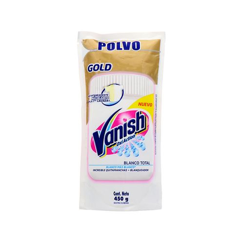 Quitamanchas En Polvo Vanish Oxi Action Blanco Gold 450Gr