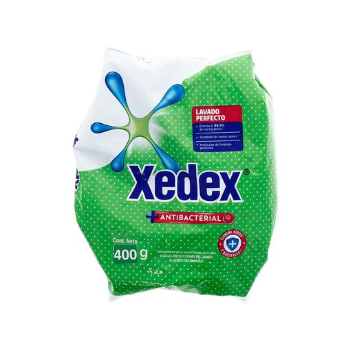 Detergente En Polvo Xedex Antibacterial 400 Gr