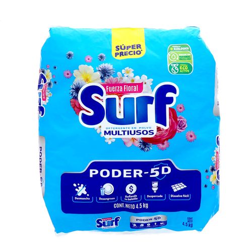 Detergente Polvo Surf Multiusos Fuerza Floral 4.5 Kg