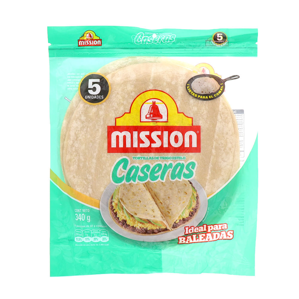 Tortilla De Trigo Mission Casera 5 Un 340 G