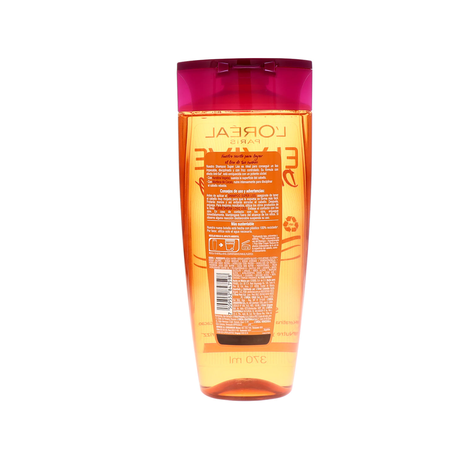 Shampoo Loreal Elvive Super Liss Con Frizz 370Ml
