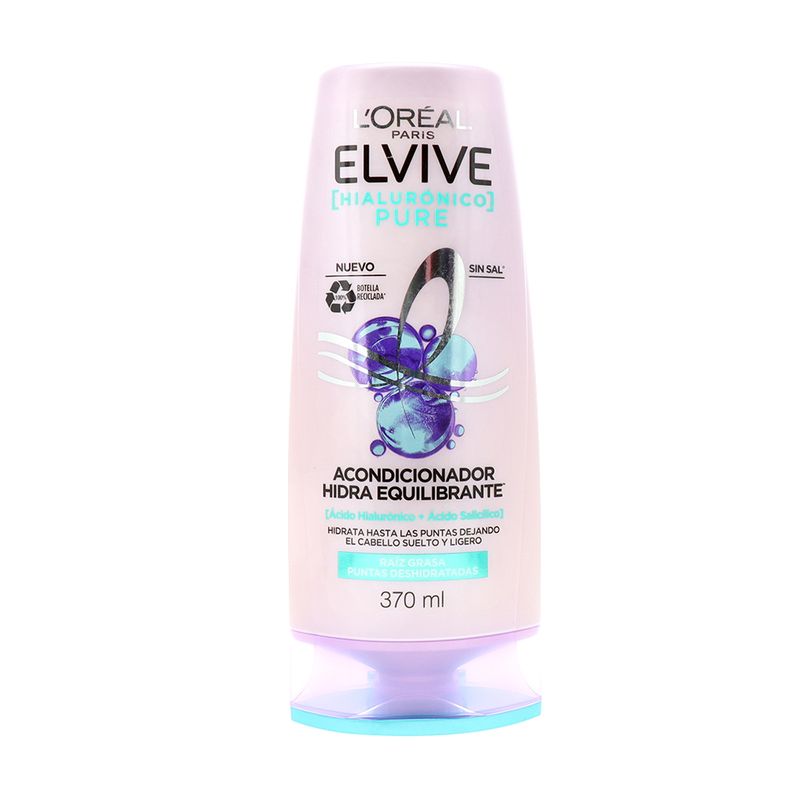 Elvive Hialurónico Pure Cabello Graso Champú, Acondicionador