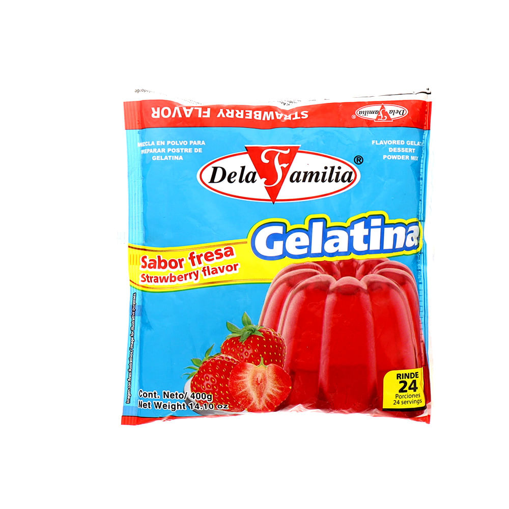 Jell-O Mezcla de gelatina sin azúcar de fresa y plátano (cajas de 0.6  onzas, paquete de 6)