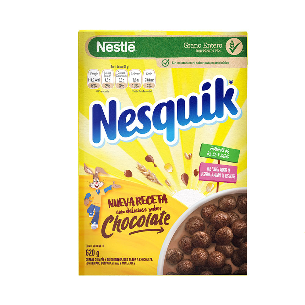 Cereal Nestle Nesquik Más Chocolatoso Maíz Trigo Integral 620 Gr