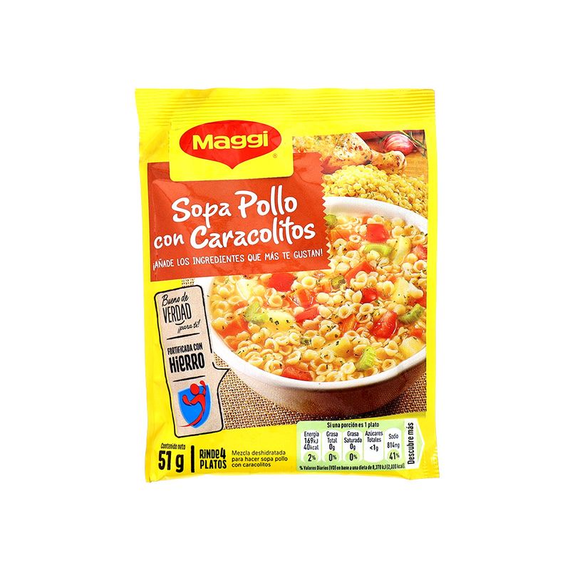 Sopa Maggi De Pollo Con Caracolitos 57 Gr